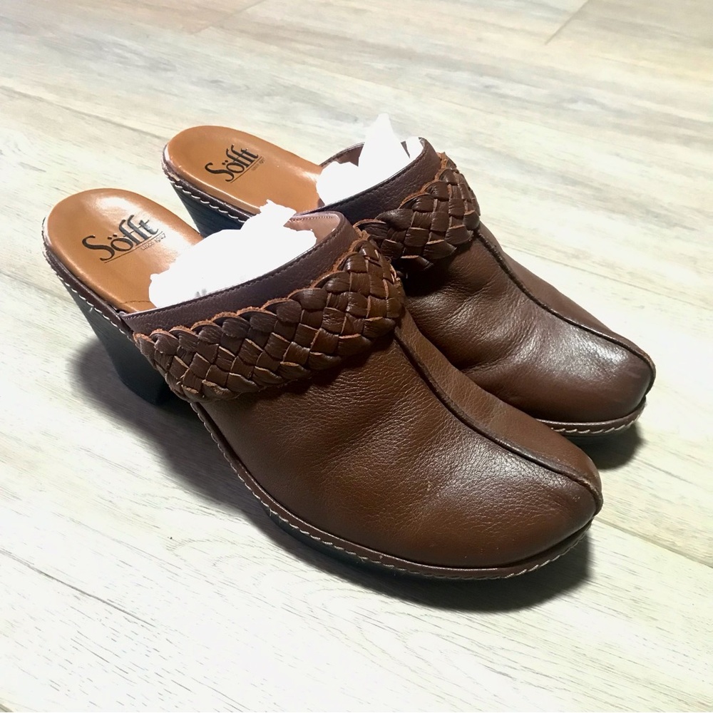 Sofft Women's Brown Leather Clogs